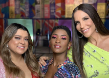Preta Gil, Erika Januza e Ivete Sangalo gravam juntas em Salvador