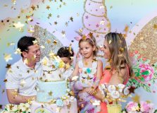 Roberta e João Roma comemoraram o aniversário de Clarice