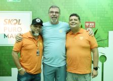 Fred Boat, Hugo Ramos e Sandro Ferreira comemoram segunda-feira do Camarote do Nana