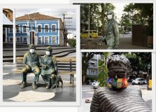 Zélia Gattai, Jorge Amado, Nelson Rodrigues e Cazuza surgem protegidos – um sinal de amor a eles.