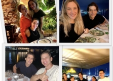 Regininha Mendes reuniu amigos em jantar no Amado