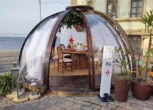 Bolhas do Villa Stella oferecem experiência gastronômica reinventada