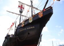 Réplica de caravela usada por Cristóvão Colombo chega em Salvador