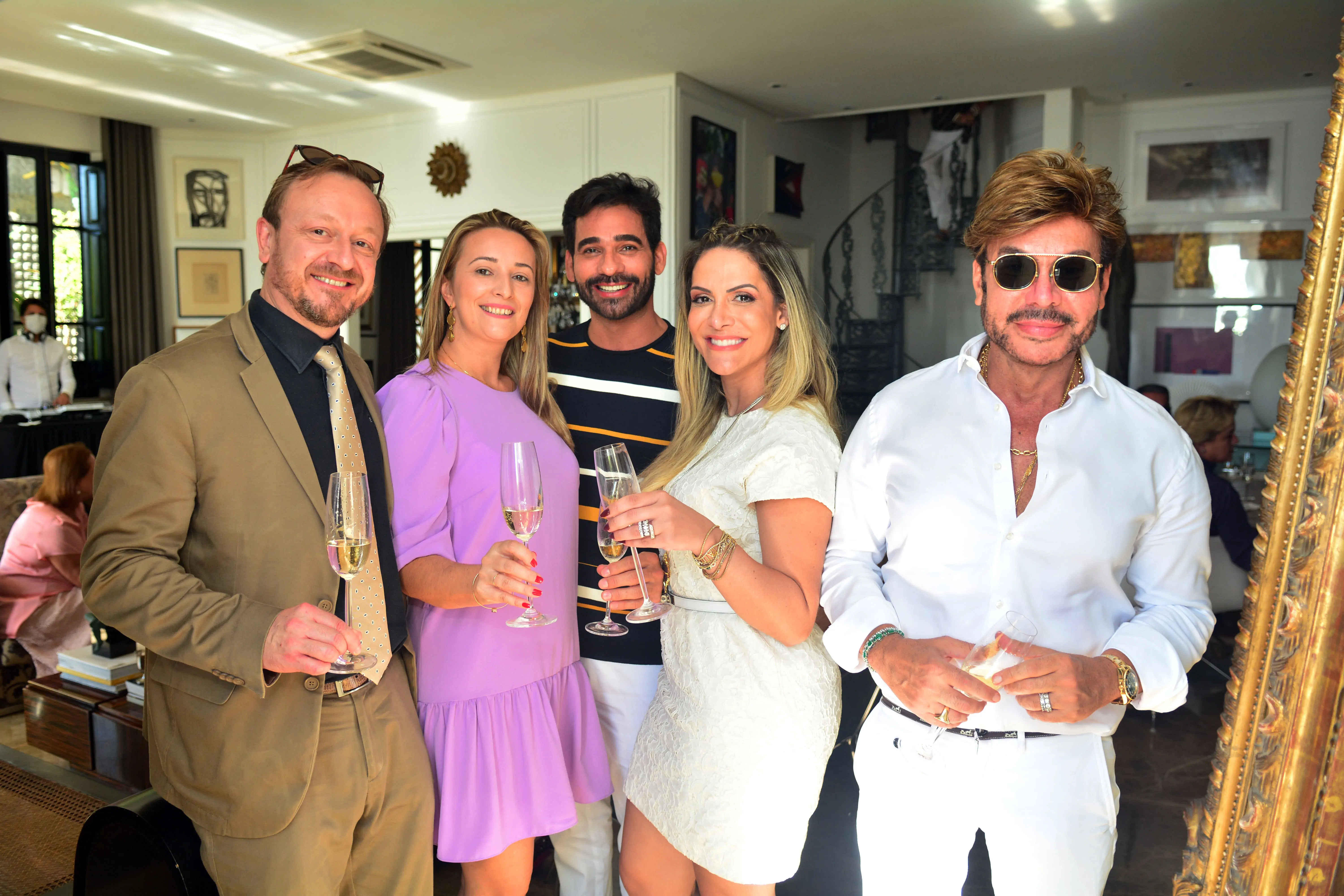  François Hautekeur, Sandra Mallman, Marlon Gama, Paula Frank e Carlos Rodeiro