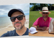 Sandro Barros e Bruno Astuto curtem férias em Trancoso