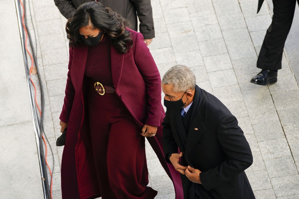 Barack Obama e sua esposa Michelle