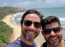Rafael Lomes e Rodrigo Guedes: descanso no litoral do Rio Grande do Norte