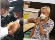 Caetano Veloso e Roberto Carlos tomam segunda dose da vacina contra a covid-19
