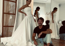 Rebecca Brelaz escolhe designer Carlos Bacchi para assinar seu vestido de noiva