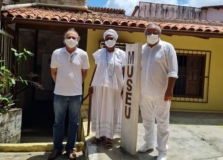 João Carlos e Roberto Pelegrino, do Ipac, visitam terreiro Ilê Axé Opô Afonjá