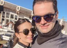 Em viagem pela Europa, Ticiana Barata e Rodrigo Rocha Reis se aventuram no Ski