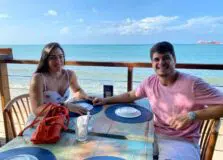 Rafael Chaves Linhares e Natália Gurgel aproveitam dias de sol no Nordeste