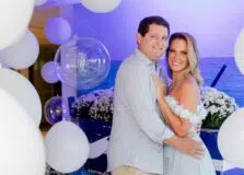 Renata e Gustavo Sarmento celebraram 15 anos de casados em Salvador