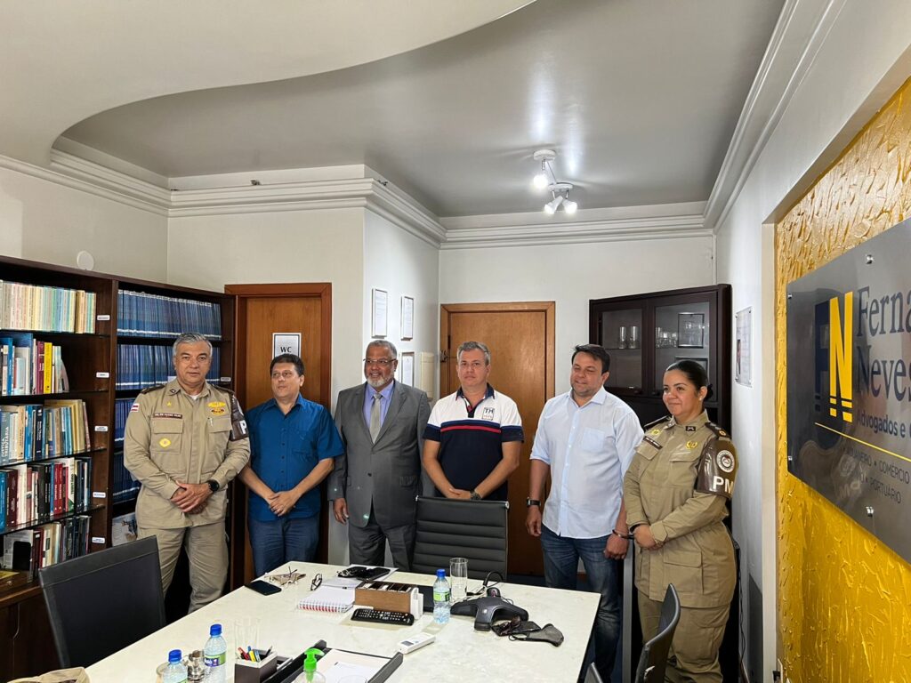 Reunião entre representantes da ANB e Polícia Militar. Foto: Reprodução.