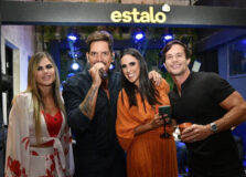 Banda Eva animou público em festa da Agência Estalo, em São Paulo