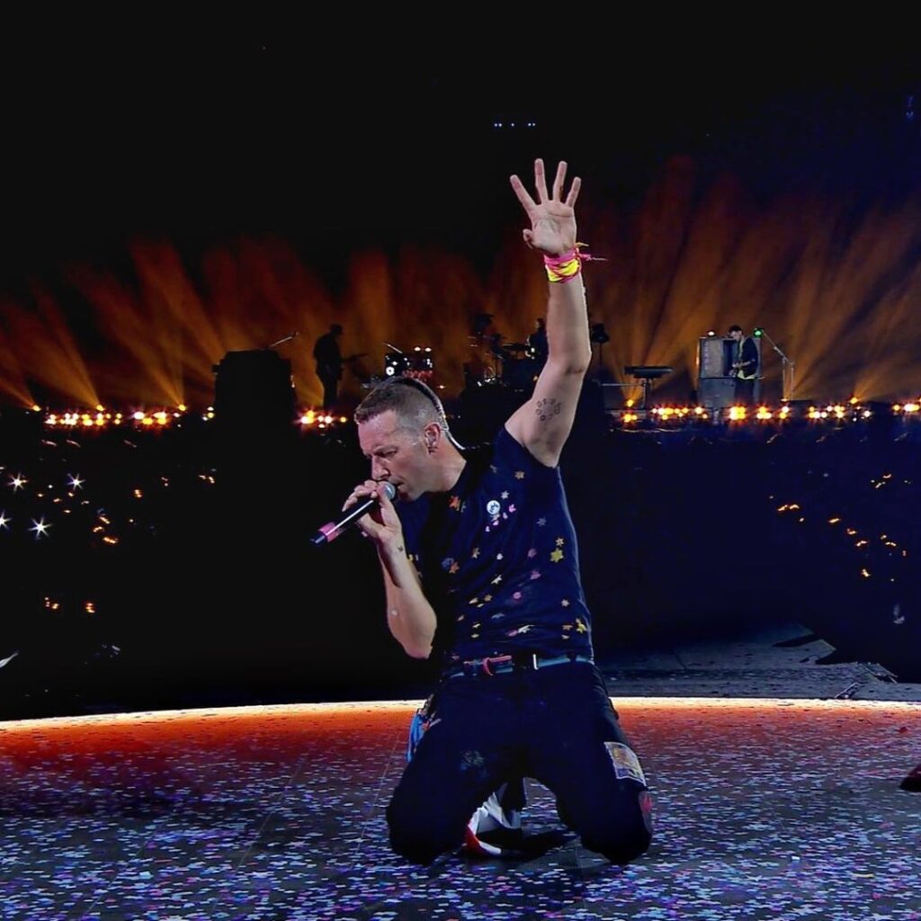 Vocalista do Coldplay, Chris Martin. Foto: Reprodução.