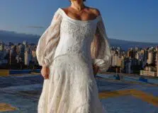 Os detalhes do vestido usado por Janja no casamento com Lula