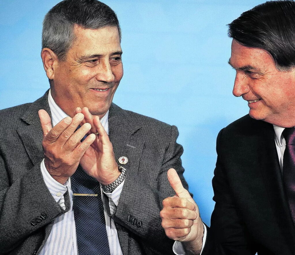 Braga Netto e Jair Bolsonaro. Foto: Reprodução.