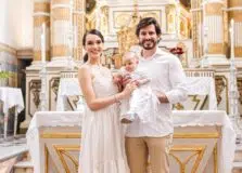 Enrico, filho de Tiago Ayres e Fernanda Cunha Guedes, é batizado em Salvador