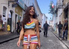 Sabrina Sato grava campanha em Salvador