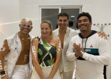 Luana Piovani curte show da Timbalada em Portugal