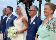 Laissy e Neto Holtz casaram com festa no litoral norte da Bahia