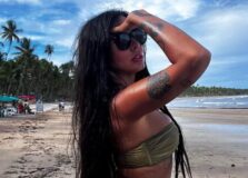 Alinne Rosa curtiu final de semana em Moreré