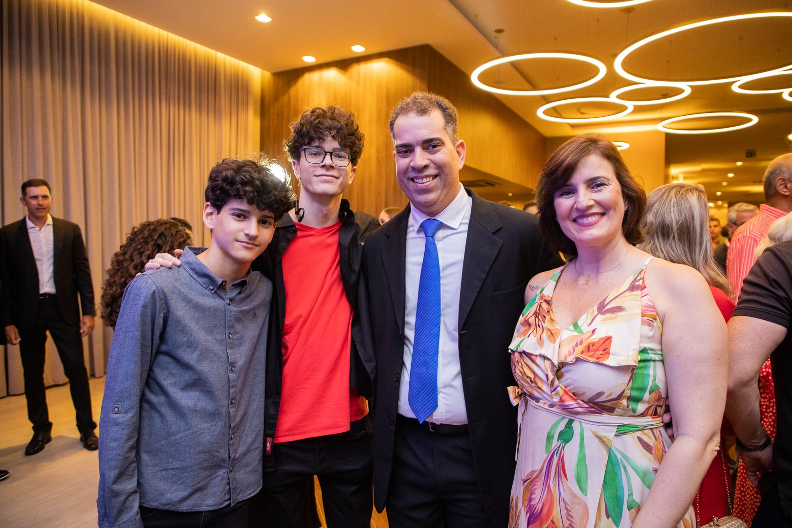 Davi, Guilherme, Daniel e Karine Sampaio