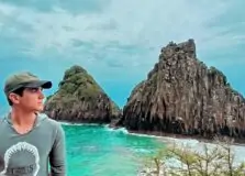 Rafael Marques comemora aniversário em Fernando de Noronha