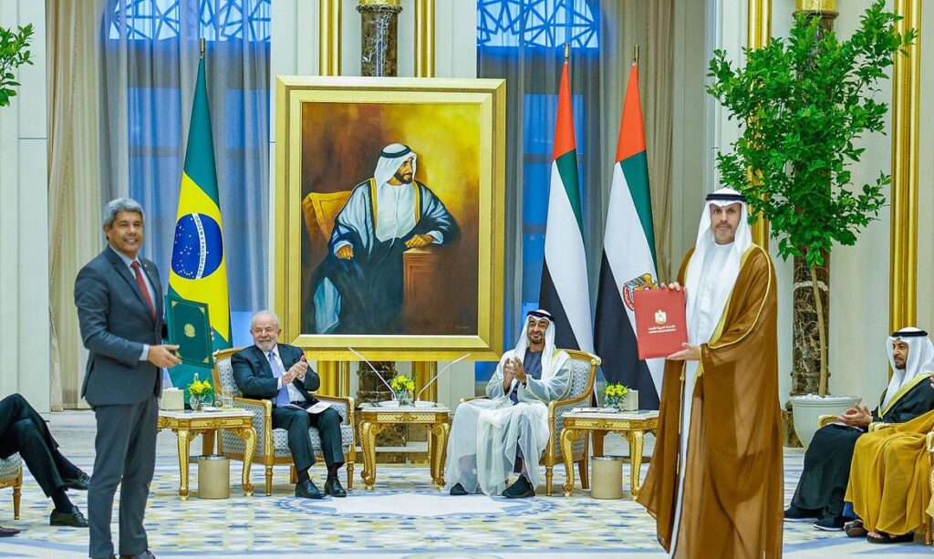 Lula e Jerônimo em Abu Dhabi. Foto: Ricardo Stuckert.