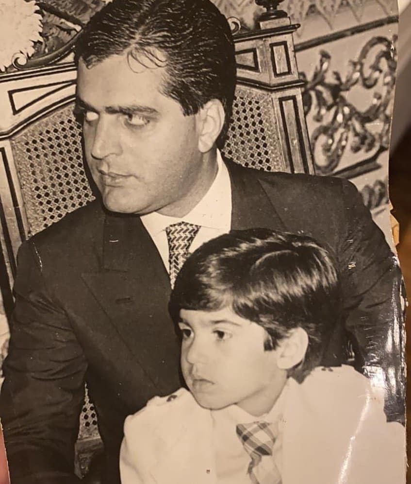 Luis Eduardo Magalhães Filho com o pai. Foto: Reprodução/Instagram.