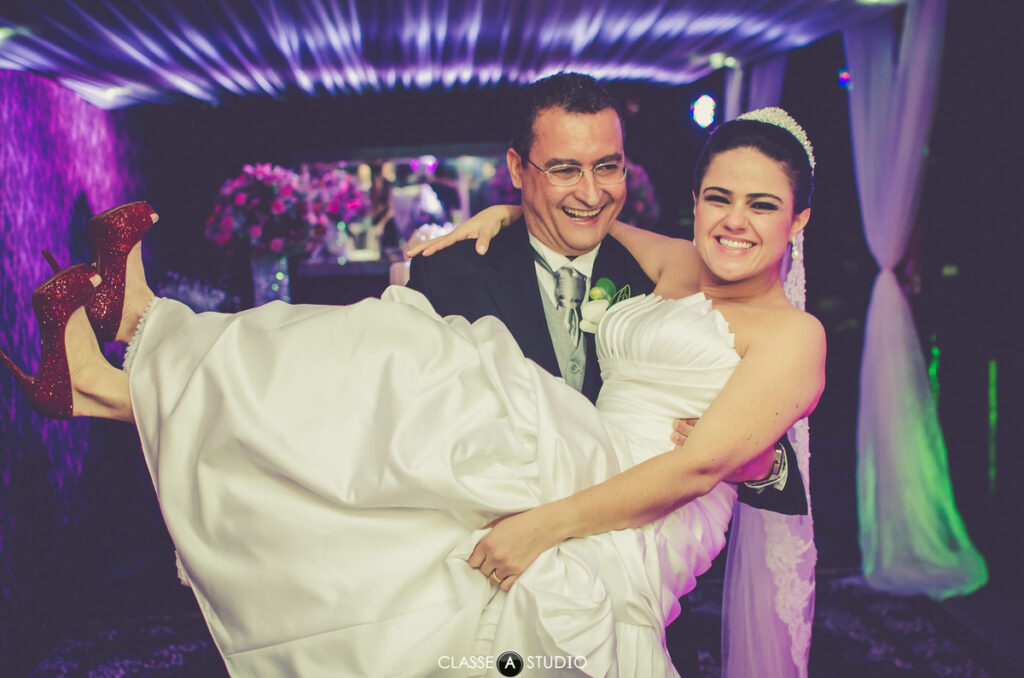 Casamento com Aline Peixoto, em 2016.