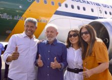 Lula e Janja desembarcam em Feira de Santana