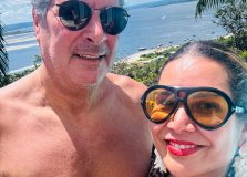 Maurício e Adriana Régis comemoraram aniversário em Morro de São Paulo