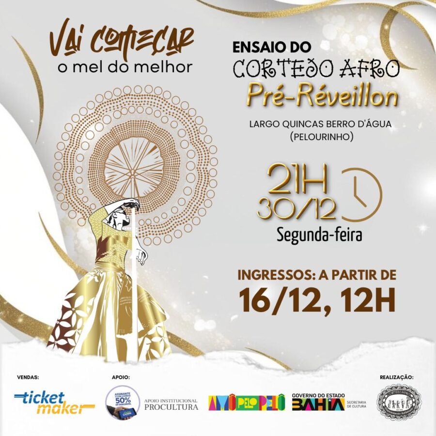 Ensaio Cortejo Afro. Foto: Divulgação.