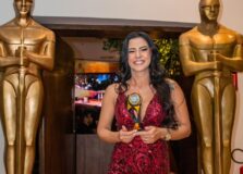 Larissa Marques foi homenageada durante premiação da Rede TV em Salvador