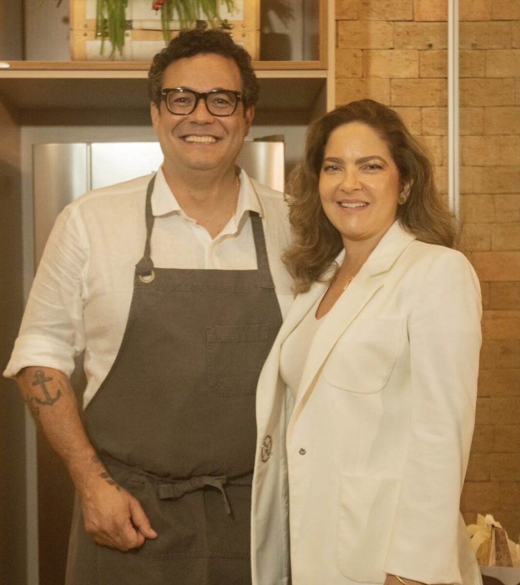 Chef Ricardo Silva e Luciana Mastique. Foto: Divulgação.
