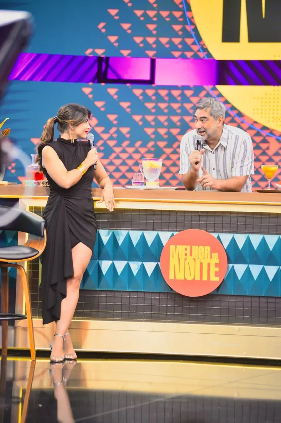 Pâmela Lucciola no "Melhor da Noite". Foto: Duda Portella.