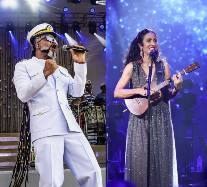 Carlinhos Brown e Marisa Monte. Foto: Reprodução.