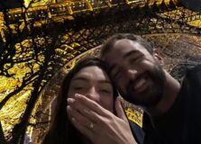 Paola Marques Gallas é pedida em noivado por Alexandre Cavalcanti, em Paris