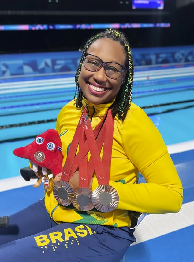 Lídia Cruz nos Jogos Paralímpicos Paris 2024. Foto: Reprodução/Instagram.