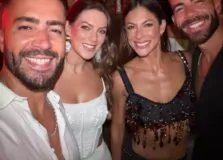 Rafa e Pipo curtem réveillon em Carneiros ao lado das namoradas