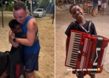 João Gomes presenteia vaqueirinho baiano com sanfona e compartilha momento. Veja vídeo!