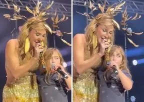 Bella, filha de Claudia Leitte, encanta público ao subir ao palco em show da turnê Intemporal