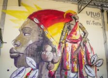 Feira de São Joaquim ganhou mural em homenagem a Exu Olojá