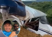 Irmão de deputado federal e piloto ficam feridos após pouso forçado na Bahia
