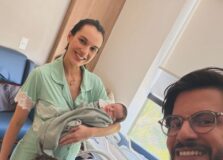 Fernanda Cunha Guedes e Tiago Ayres celebram chegada do segundo filho em Salvador