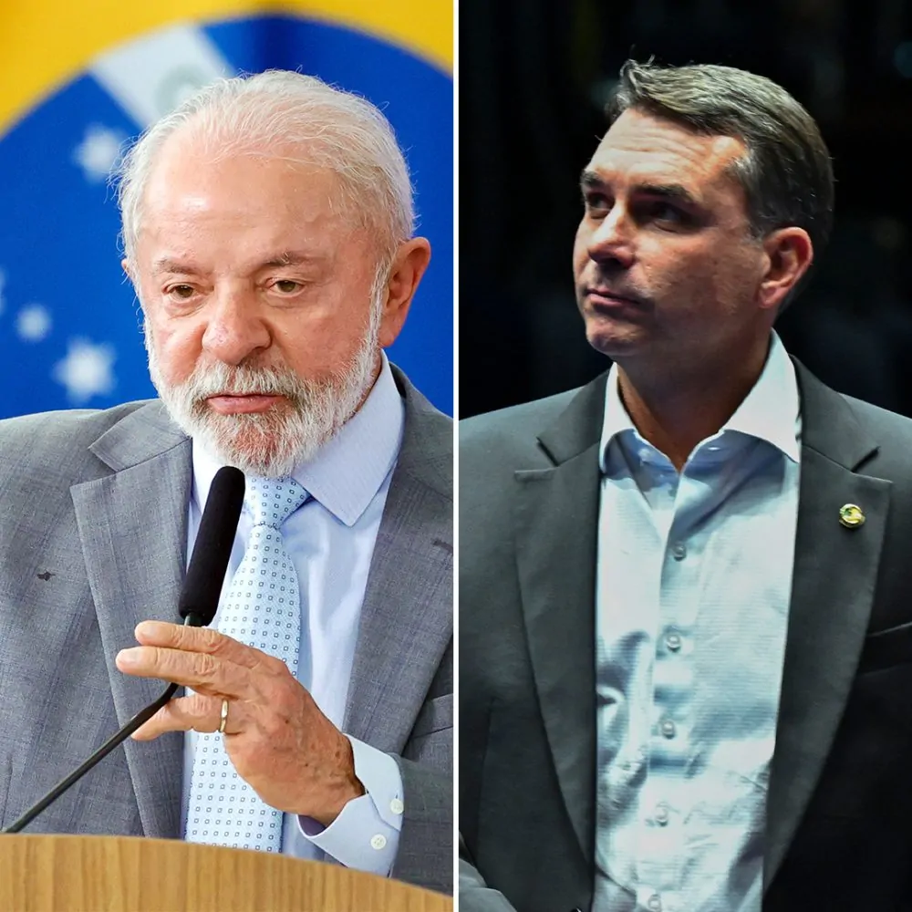 Lula da Silva e Flávio Bolsonaro