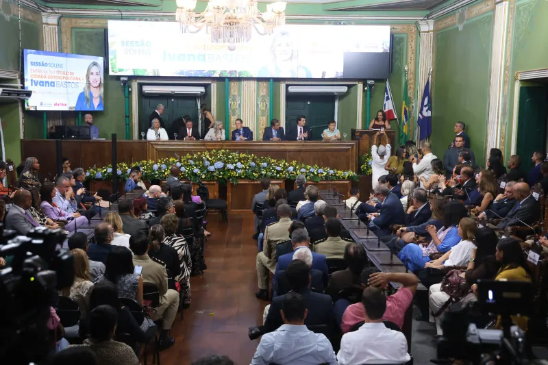 Cerimônia de entrega do Título de Cidadã Soteropolitana à Ivana Bastos