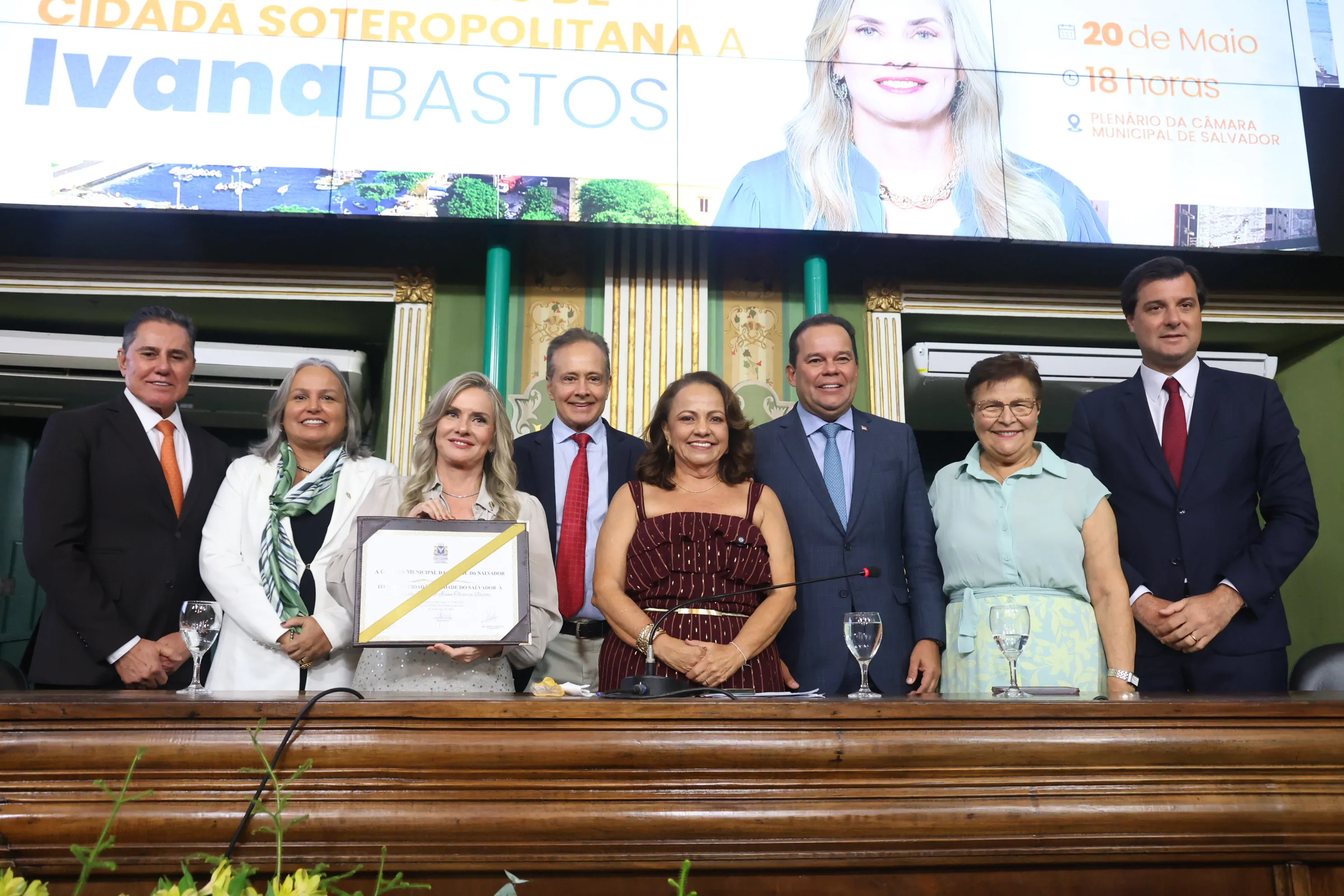 Cerimônia de entrega do Título de Cidadã Soteropolitana à Ivana Bastos